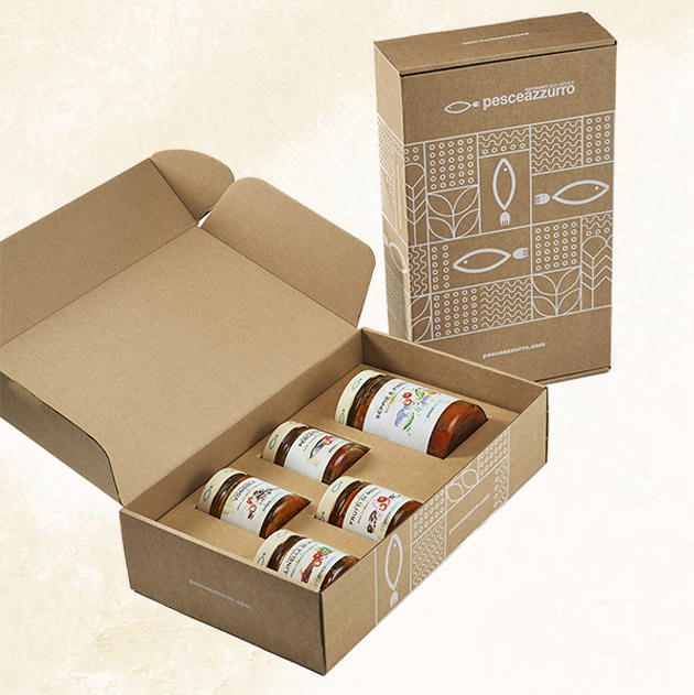 Box with 4 Fish Sauces + One 500g jar